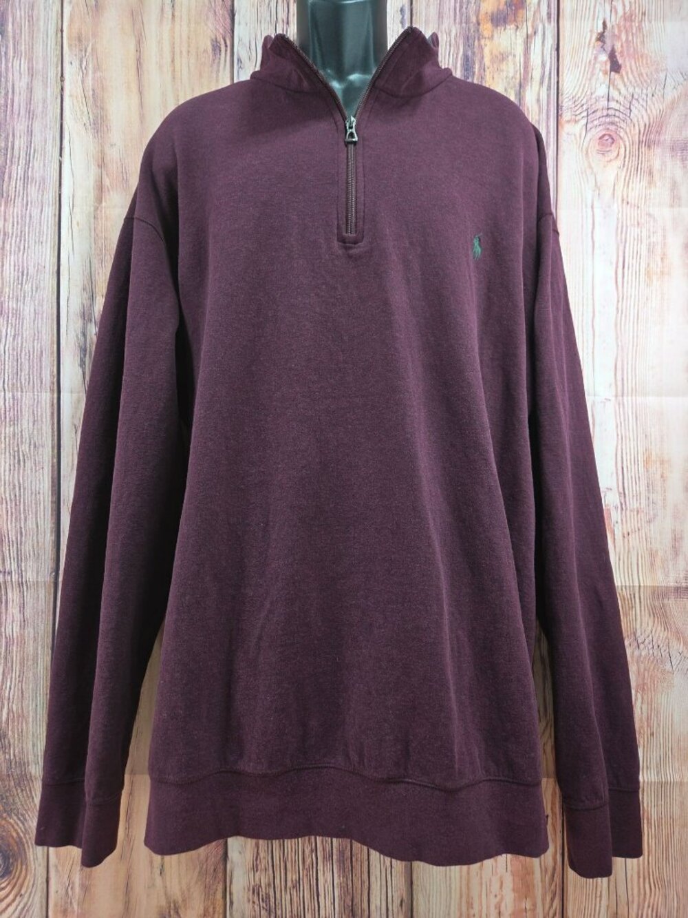 Polo Ralph Lauren Burgundy 1/4 Zip Pullover Sweatshirt 3XLT